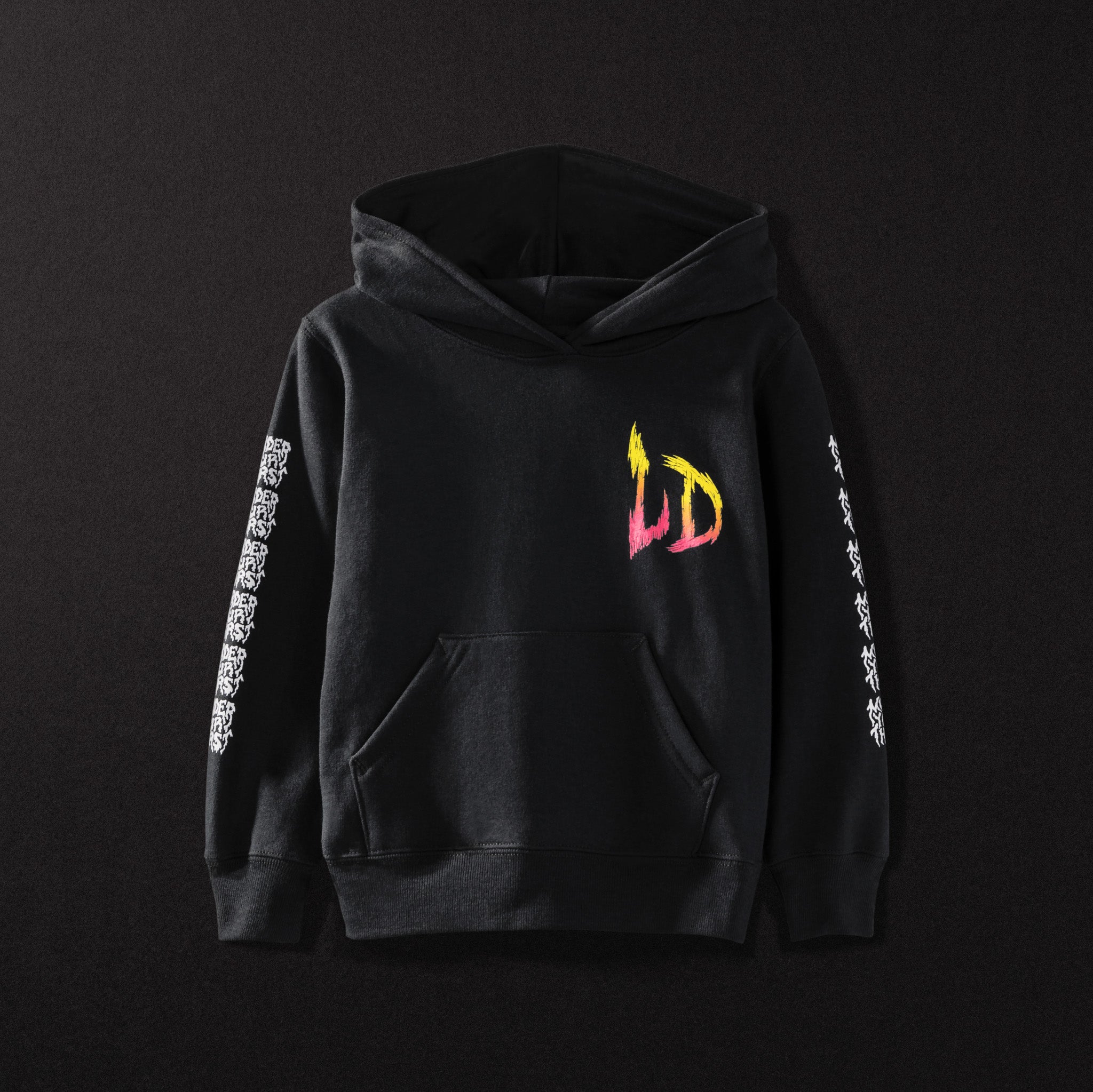 Alternative view of Thrashed to Death Kids Hoodie